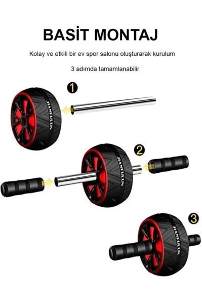 Egzersiz Tekerleği Kol Omuz Sırt Karın Kas Geliştirici Spor Aleti